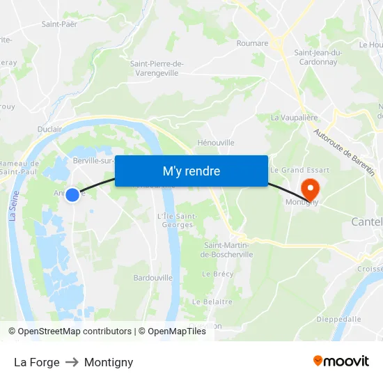 La Forge to Montigny map