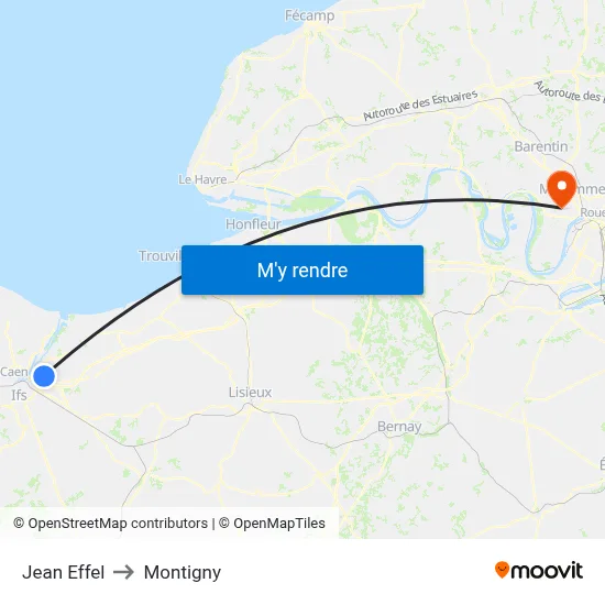 Jean Effel to Montigny map