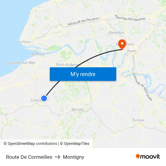 Route De Cormeilles to Montigny map