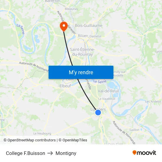 College F.Buisson to Montigny map
