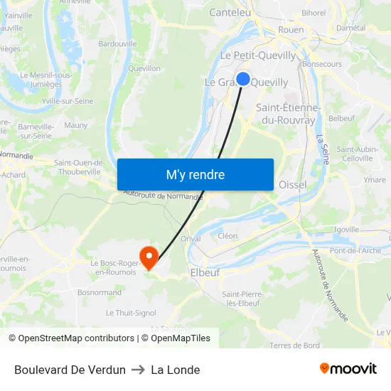 Boulevard De Verdun to La Londe map