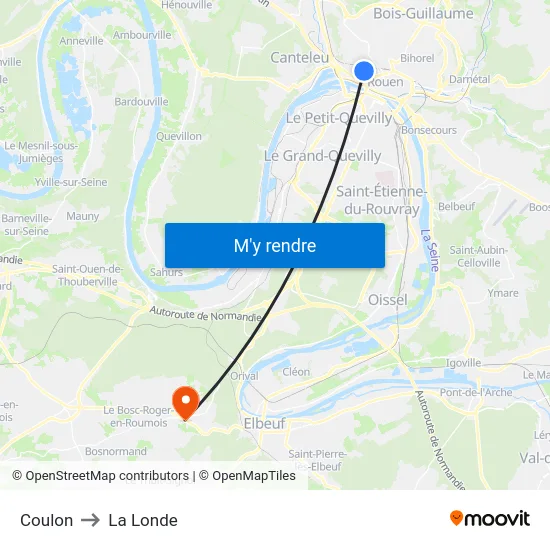 Coulon to La Londe map