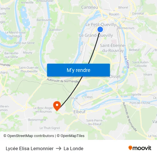 Lycée Elisa Lemonnier to La Londe map