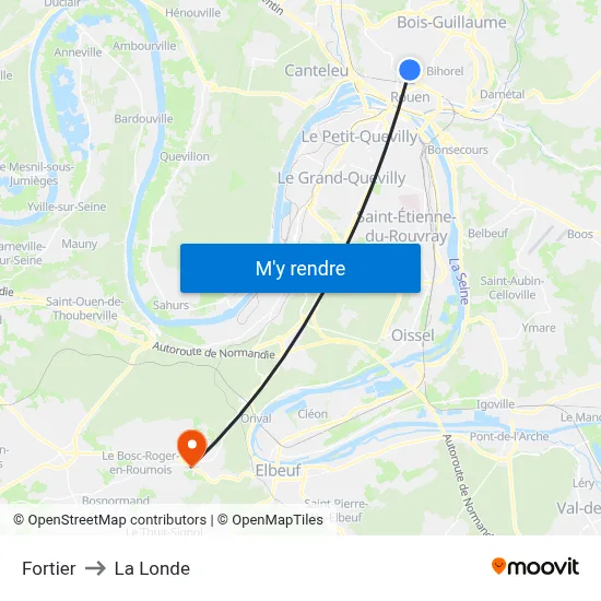 Fortier to La Londe map
