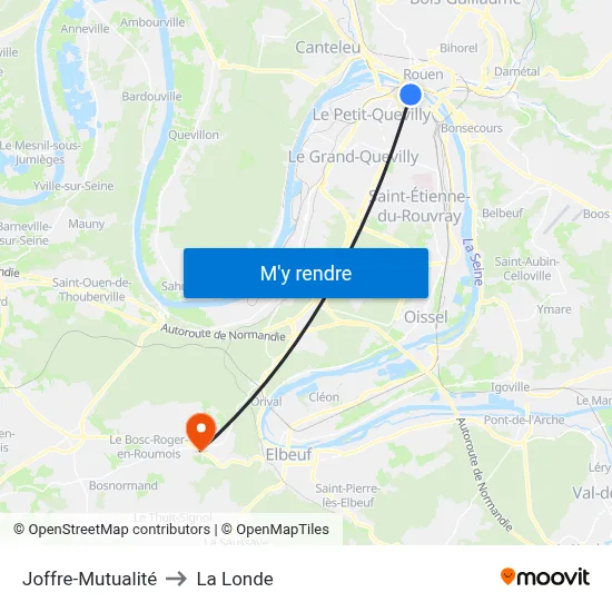 Joffre-Mutualité to La Londe map