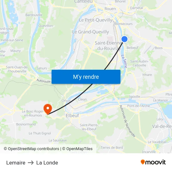 Lemaire to La Londe map