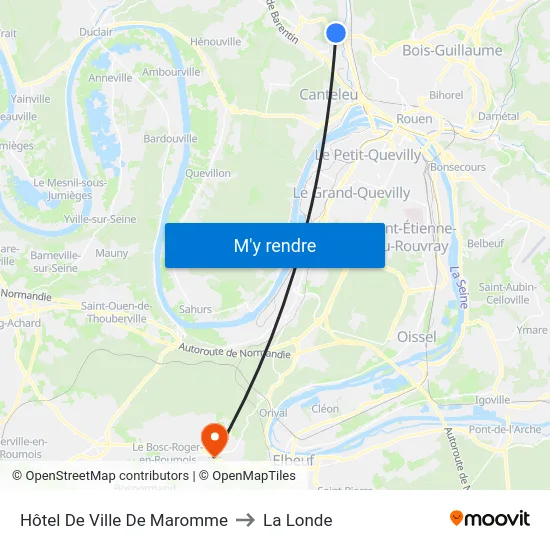 Hôtel De Ville De Maromme to La Londe map