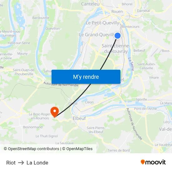 Riot to La Londe map