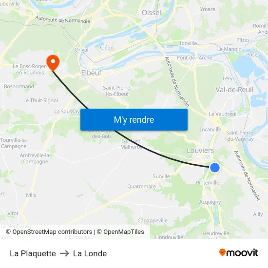 La Plaquette to La Londe map