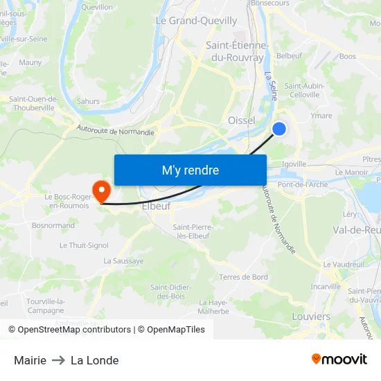 Mairie to La Londe map