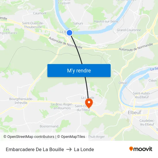Embarcadere De La Bouille to La Londe map