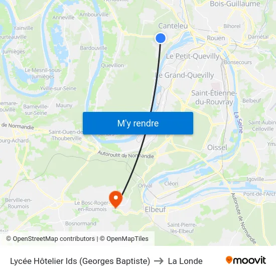 Lycée Hôtelier Ids (Georges Baptiste) to La Londe map