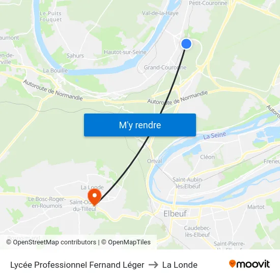 Lycée Professionnel Fernand Léger to La Londe map