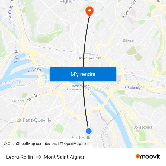 Ledru-Rollin to Mont Saint Aignan map
