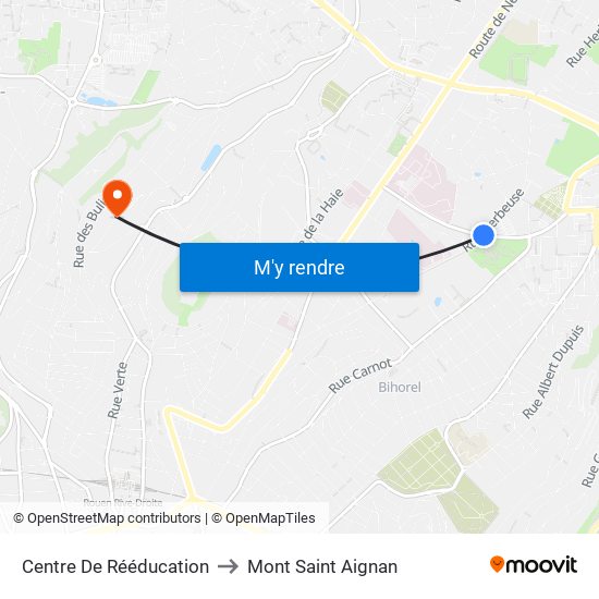 Centre De Rééducation to Mont Saint Aignan map