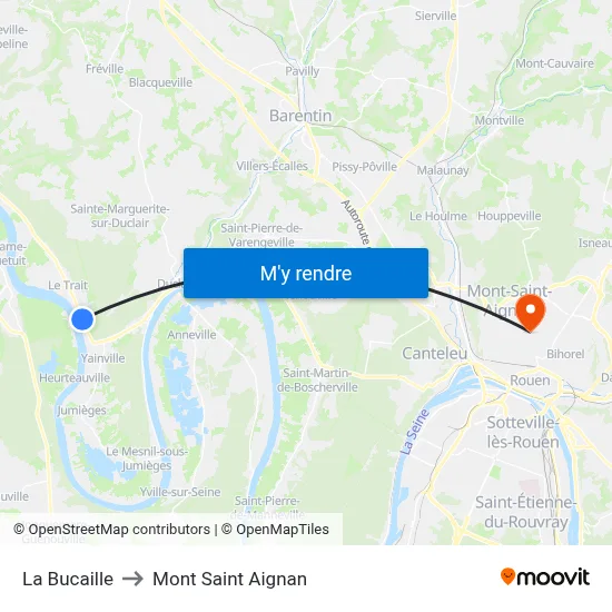 La Bucaille to Mont Saint Aignan map