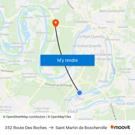 352 Route Des Roches to Saint Martin de Boscherville map