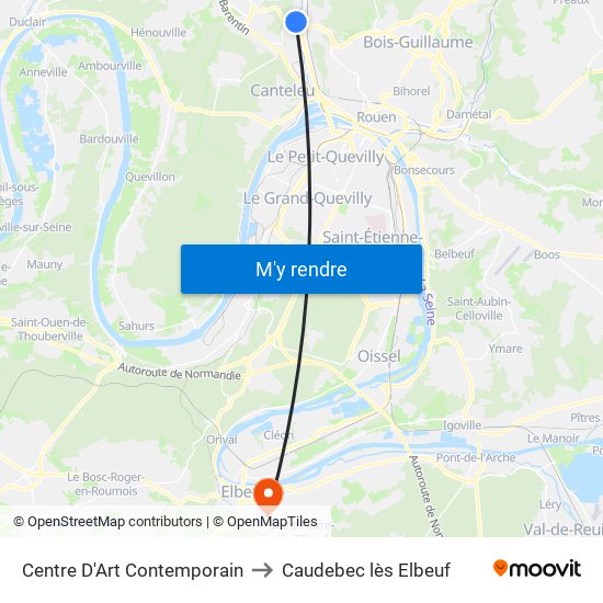 Centre D'Art Contemporain to Caudebec lès Elbeuf map