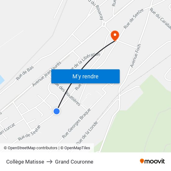 Collège Matisse to Grand Couronne map