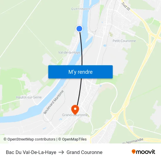 Bac Du Val-De-La-Haye to Grand Couronne map