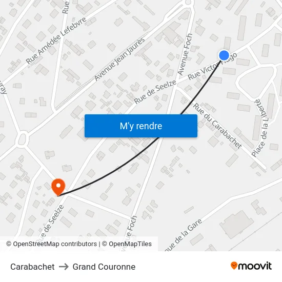 Carabachet to Grand Couronne map