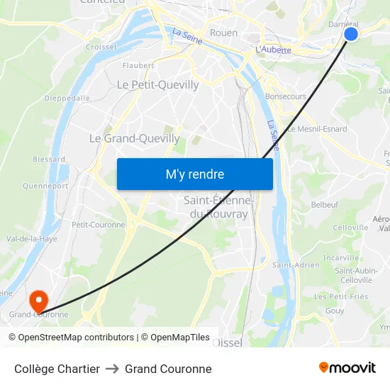 Collège Chartier to Grand Couronne map