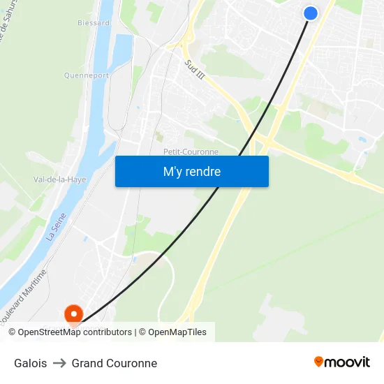 Galois to Grand Couronne map