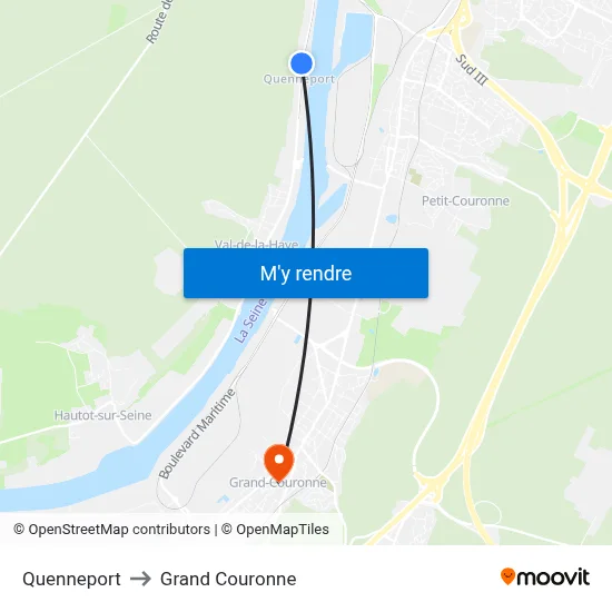 Quenneport to Grand Couronne map