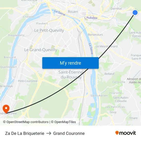 Za De La Briqueterie to Grand Couronne map