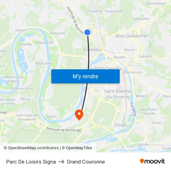 Parc De Loisirs Signa to Grand Couronne map