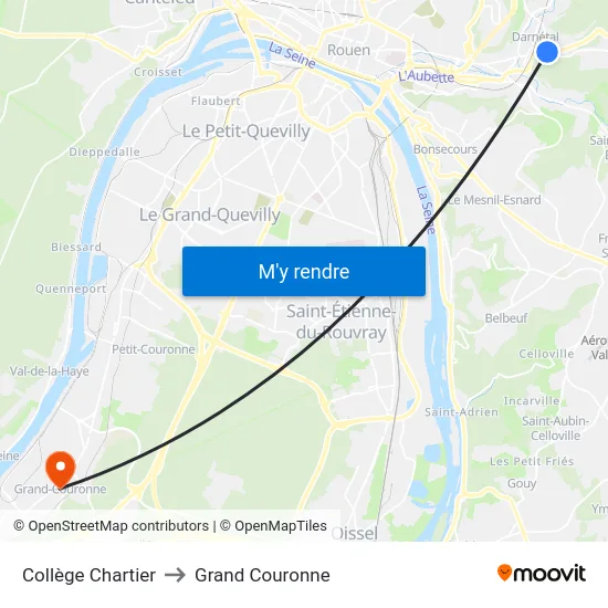 Collège Chartier to Grand Couronne map