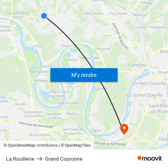 La Rouillerie to Grand Couronne map
