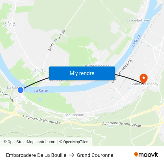 Embarcadere De La Bouille to Grand Couronne map