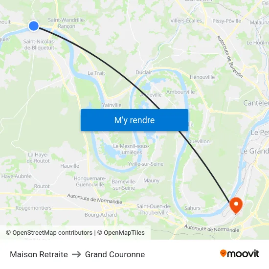 Maison Retraite to Grand Couronne map