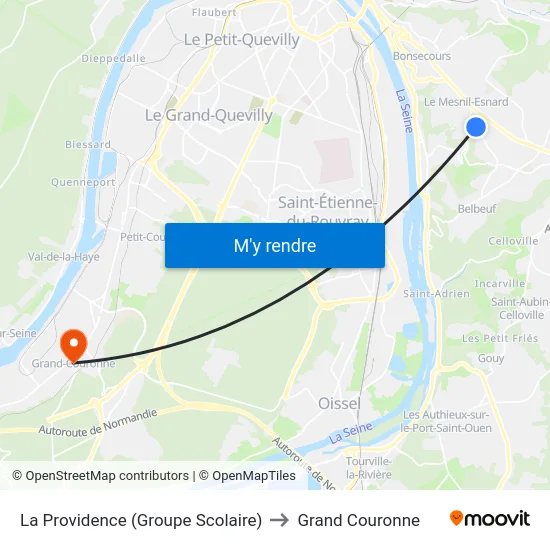 La Providence (Groupe Scolaire) to Grand Couronne map
