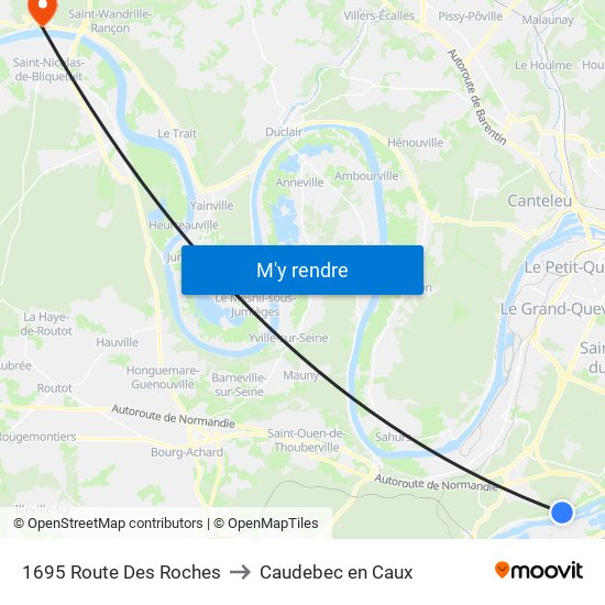 1695 Route Des Roches to Caudebec en Caux map