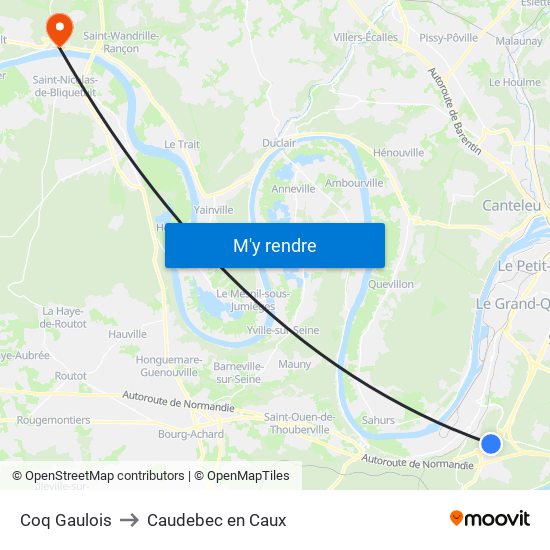 Coq Gaulois to Caudebec en Caux map