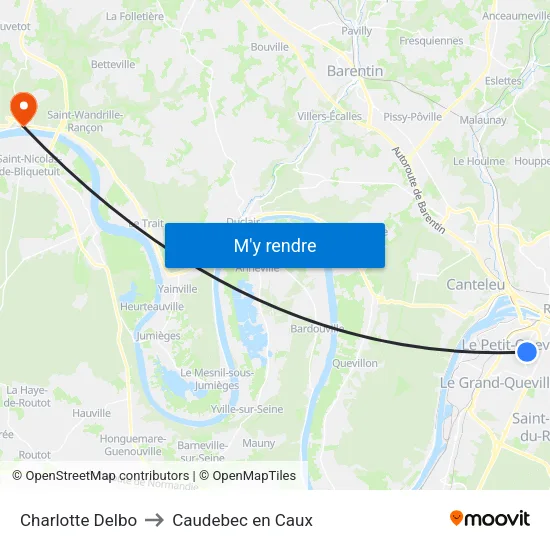 Charlotte Delbo to Caudebec en Caux map