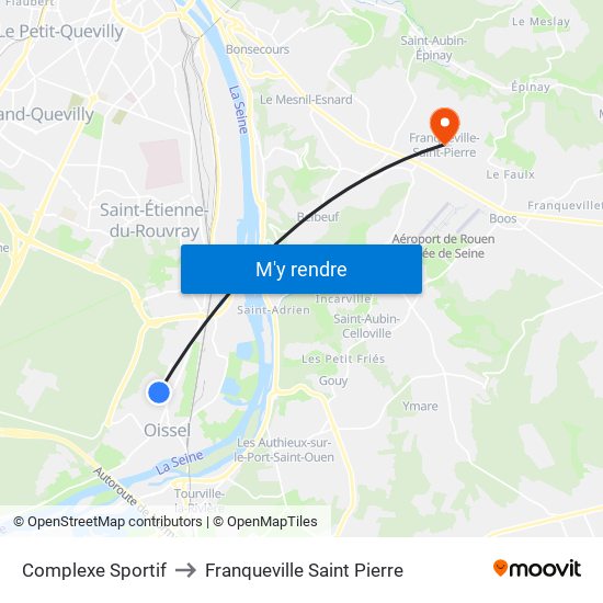 Complexe Sportif to Franqueville Saint Pierre map