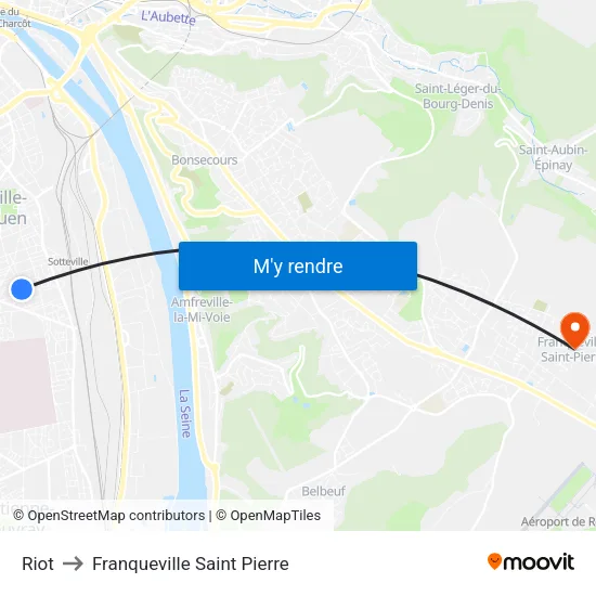 Riot to Franqueville Saint Pierre map