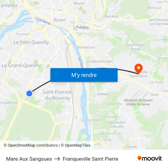 Mare Aux Sangsues to Franqueville Saint Pierre map