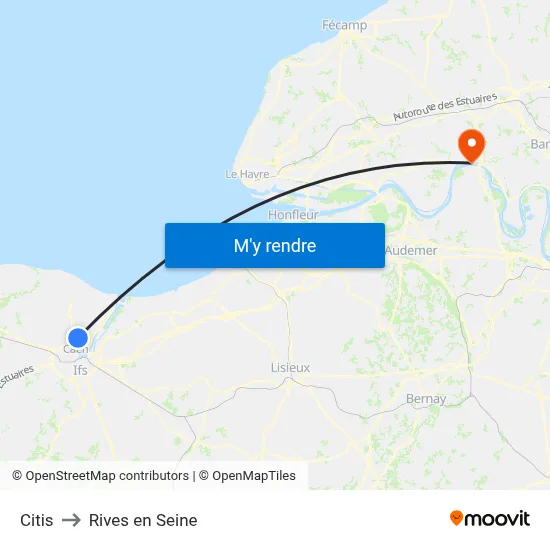 Citis to Rives en Seine map