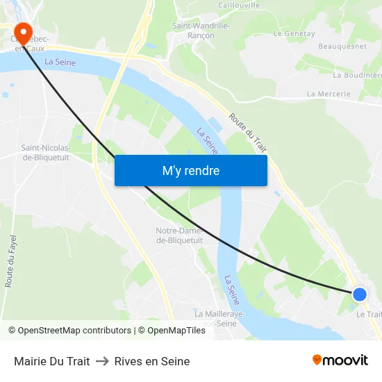 Mairie Du Trait to Rives en Seine map