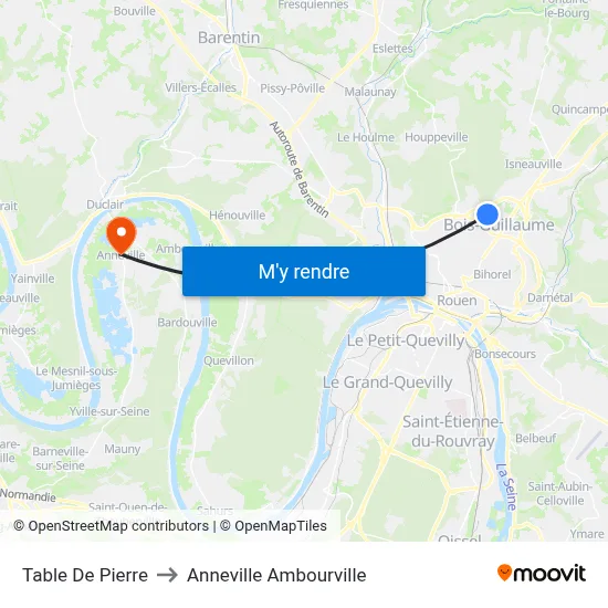Table De Pierre to Anneville Ambourville map