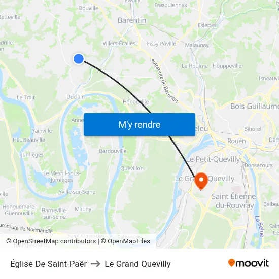 Église De Saint-Paër to Le Grand Quevilly map