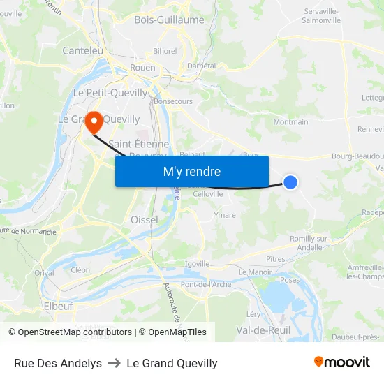Rue Des Andelys to Le Grand Quevilly map