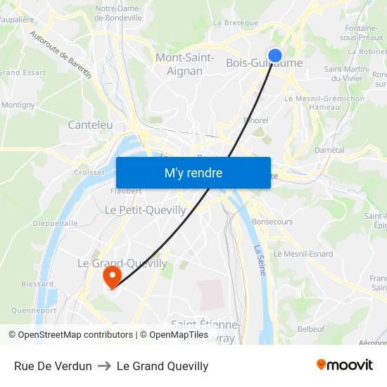 Rue De Verdun to Le Grand Quevilly map