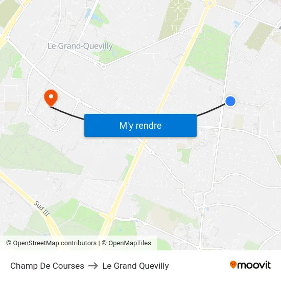 Champ De Courses to Le Grand Quevilly map