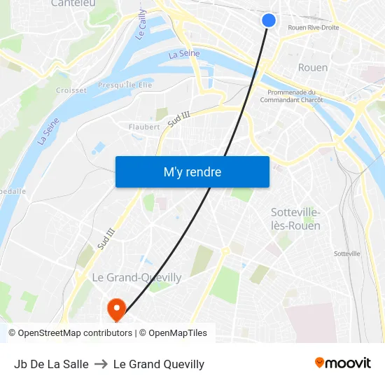 Jb De La Salle to Le Grand Quevilly map
