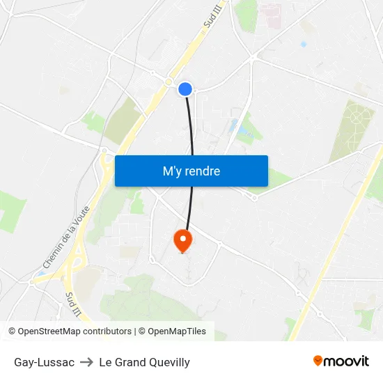 Gay-Lussac to Le Grand Quevilly map